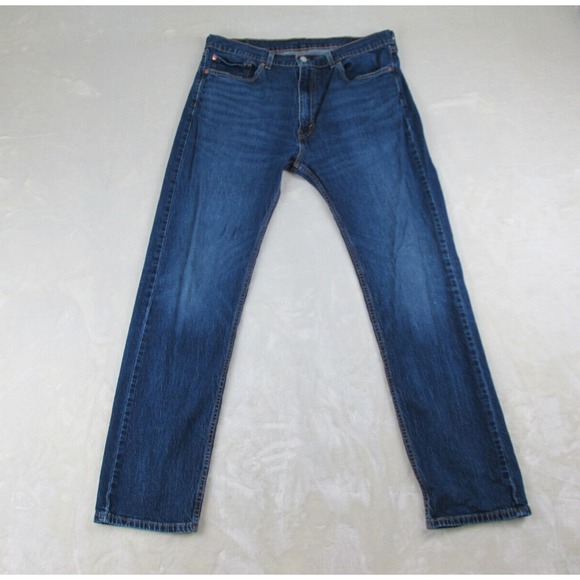 Levi's 505‎ Pants Mens 34 Blue Denim Jeans Regular Fit Straight Pockets 38X34* - Picture 1 of 15